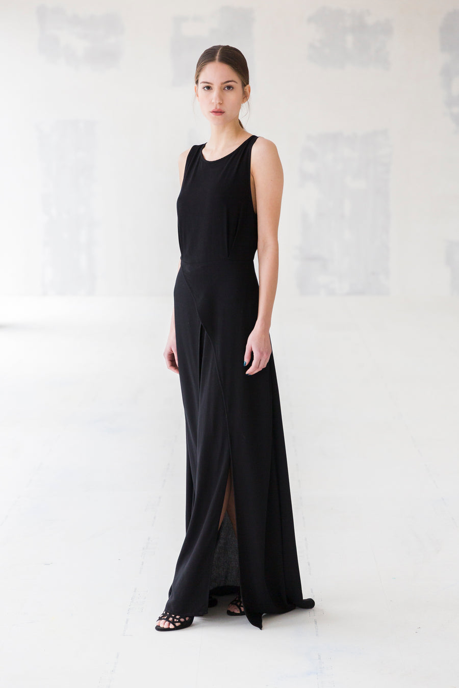 Long dress with high slits